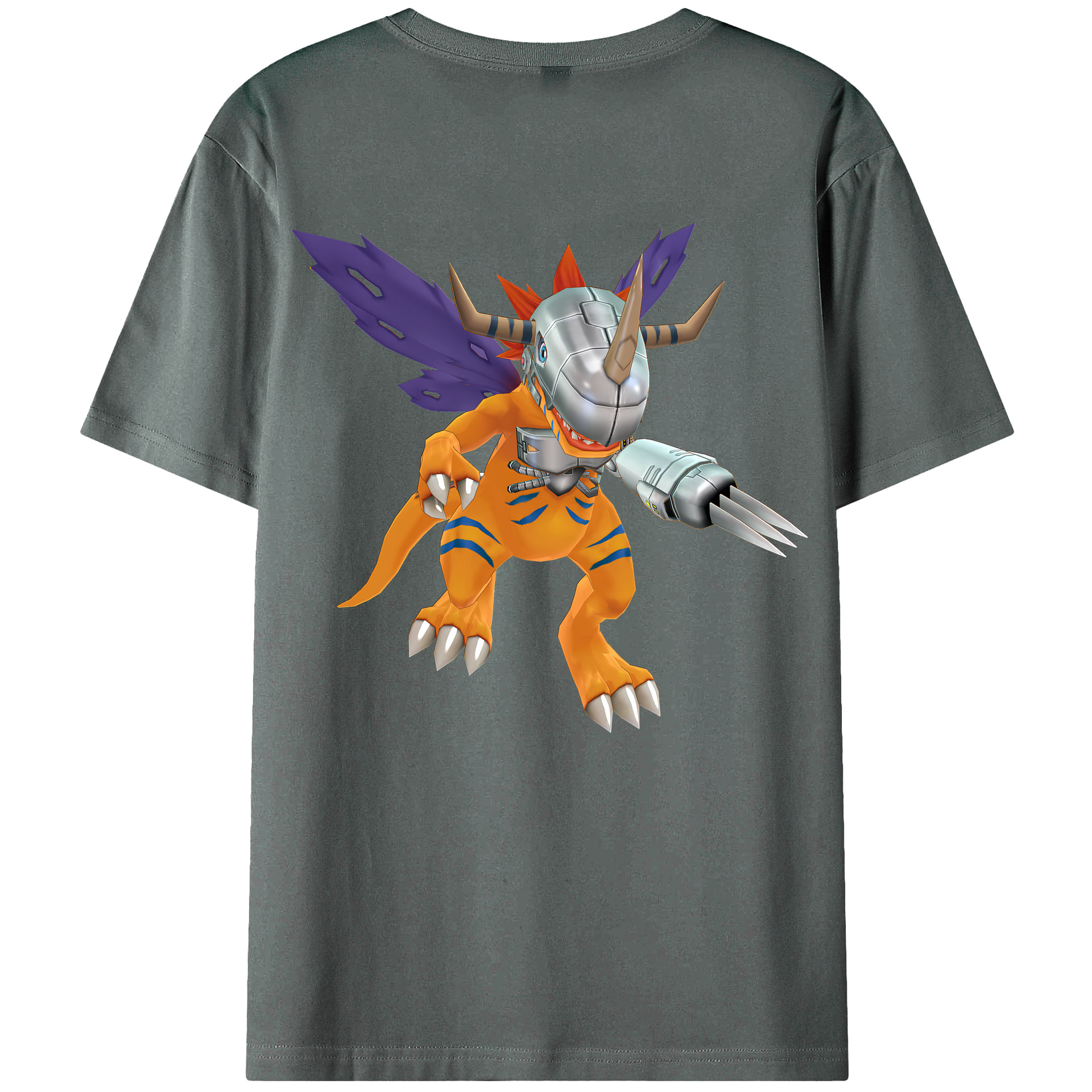 （画像用） Digimon デジタルモンスター/デジモン 綿100％半袖Tシャツ（背面プリント）